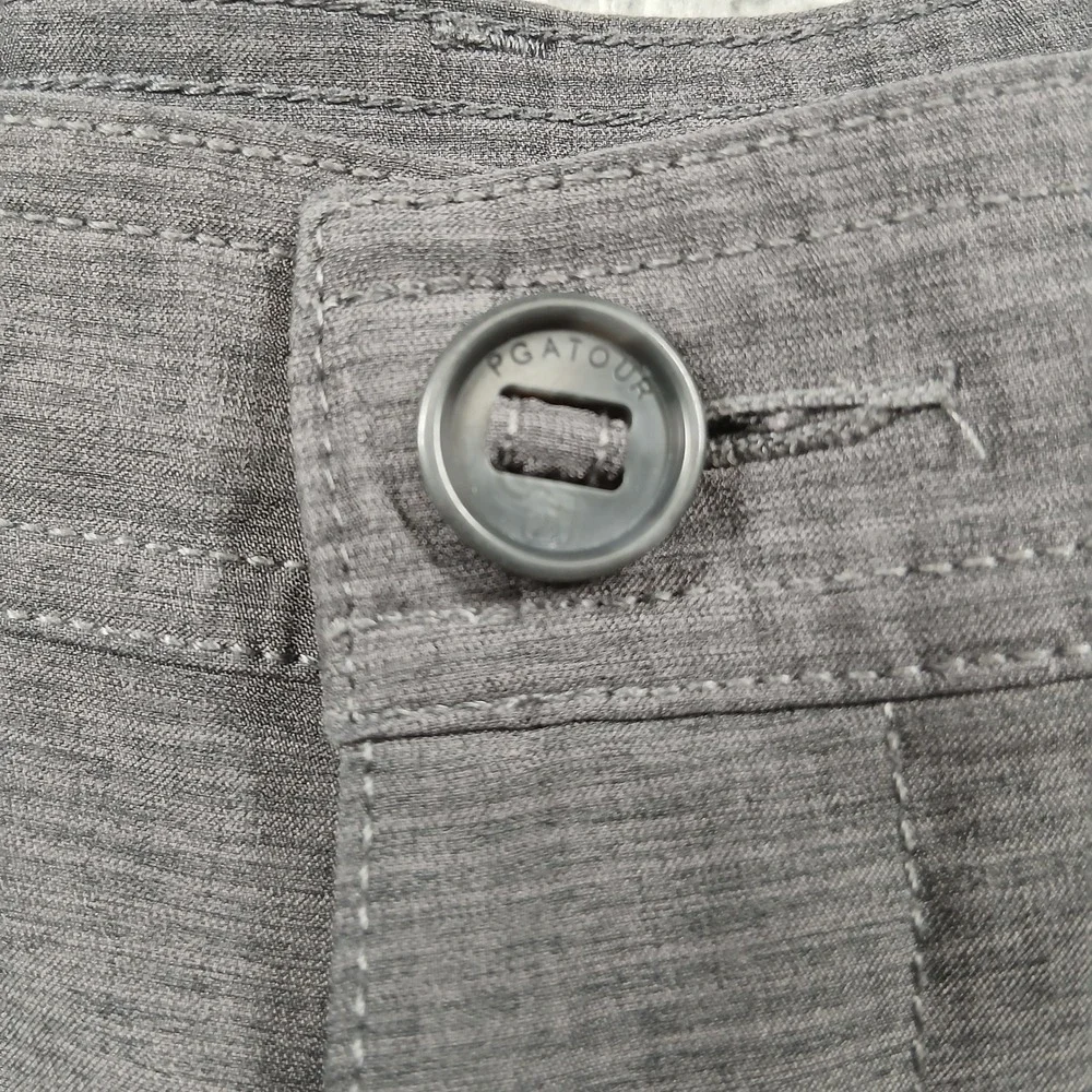 PGA Tour Men's Golf Shorts Size 34‎ Grey Heathered Performance Active EUC